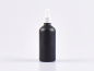 Preview: Schwarzglasflasche 100ml, mit Pipette weiss