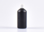 Preview: Schwarzglasflasche 100ml, mit Tropfmontur OV, geriffelt