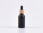 Preview: glasflasche-pipette-bambus-schwarz
