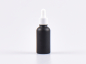 Preview: Schwarzglasflasche 30ml, mit Pipette weiss