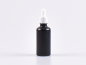 Preview: Schwarzglasflasche 50ml, mit Pipette weiss