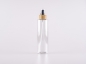 Preview: PET Flasche "Sharp" 250ml, mit Lotionspumpe Bambus