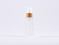 Preview: Glasflasche säuremattiert, 30ml, mit Lotionspumpe Bambus