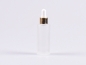 Preview: Glasflasche säuremattiert, 30ml, mit Pipette Alu gold