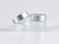 Preview: Glasdose säuremattiert, 50ml, mit Deckel silber