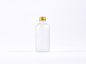Preview: Glasflasche säuremattiert, 250ml, mit Schraubverschluss Aluminium