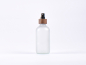 Preview: Glasflasche säuremattiert, 250ml, mit Zerstäuber Walnut