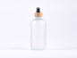 Preview: Glasflasche säuremattiert, 500ml, mit Zerstäuber Bambus