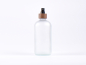 Preview: Glasflasche säuremattiert, 500ml, mit Zerstäuber Walnut