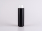 Preview: Flasche "Tara" 250ml, matt-schwarz, mit FlipTop/DiscTop weiss