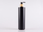 Mobile Preview: Flasche "Tara" 500ml, matt-schwarz, mit Dispenser Bambus