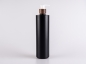 Mobile Preview: Flasche "Tara" 500ml, matt-schwarz, mit Dispenser Walnut