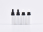 Preview: Weissglasflasche 30ml, mit Pipette OV schwarz