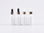 Preview: Weissglasflasche 50ml, mit Pipette gold