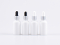 Preview: Weissglasflasche 30ml, mit Pipette silber-matt