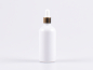 Preview: Weissglasflasche 100ml, mit Pipette gold