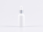 Preview: weiss-glas-tropfflasche-pipette-silber