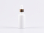Preview: Weissglasflasche 50ml, mit Pipette gold