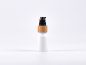 Preview: Weissglasflasche 10ml, mit Lotionspumpe Bambus