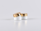 Preview: Weissglasdose, 7ml, mit Deckel gold