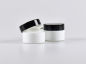 Preview: Weissglasdose, 30ml, mit Deckel schwarz