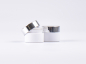 Preview: Weissglasdose, 15ml, mit Deckel silber