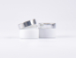 Preview: Weissglasdose, 30ml, mit Deckel silber
