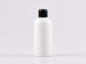 Preview: Weissglasflasche 100ml, mit Tropfmontur schwarz