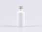 Preview: weiss-glasflasche-matt-alu-deckel-silber-gold