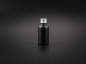 Mobile Preview: Schwarzglasflasche 50ml, mit Aludeckel