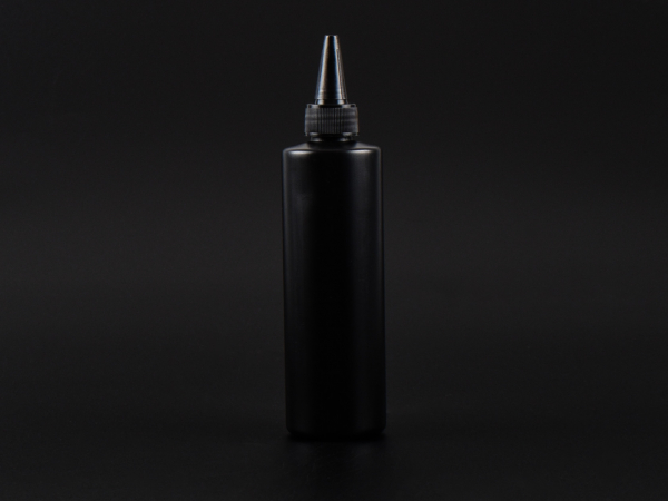 Flasche "Tara" 250ml, matt-schwarz, mit Spritzdispenser