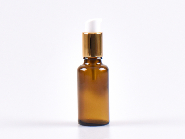 lotionsflasche-braunglas-pumpe-gold-30ml
