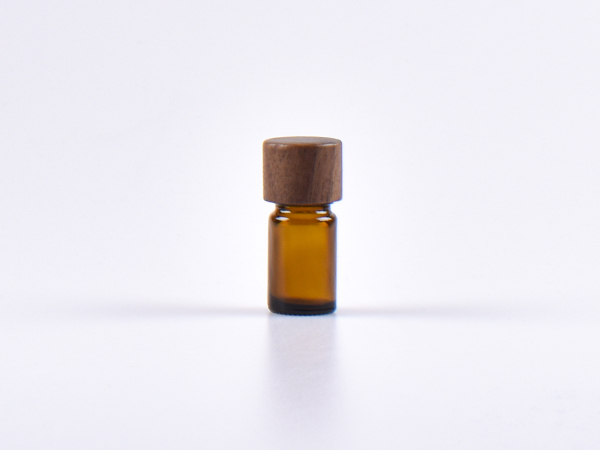 Braunglasflasche 5ml, mit Schraubverschluss Walnut