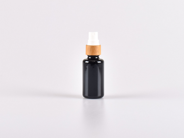MIRON Violettglasflasche 30ml, mit Zerstäuber Bambus