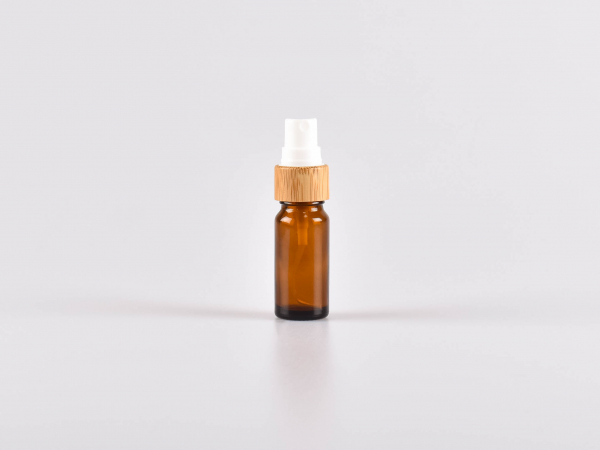 Braunglasflasche 10ml, mit Zerstäuber Bambus