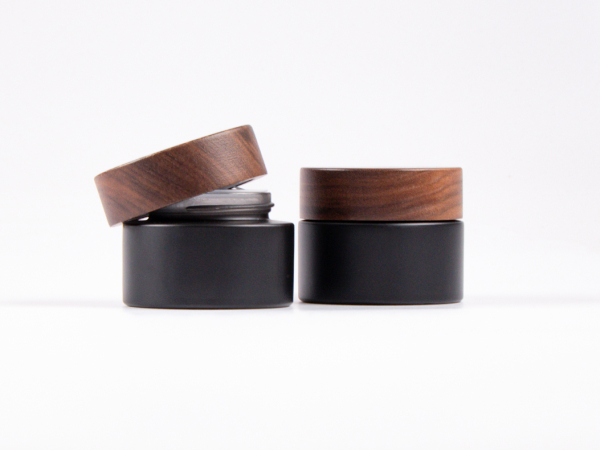 Kosmetikdose Walnut 50 ml - Schwarz matt