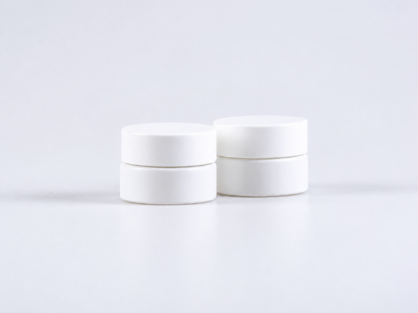 Weissglasdose 7 ml  – Deckel Weiss