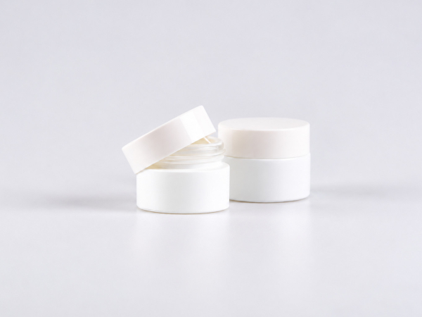 Weissglasdose 15 ml – Deckel Weiss