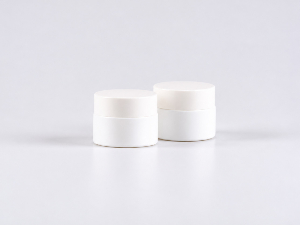 Weissglasdose 15 ml – Deckel Weiss