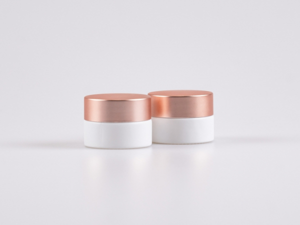 Weissglasdose 7 ml – Deckel Rosé