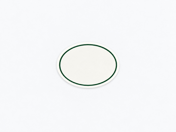 Etikette Oval