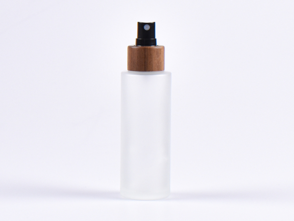 kosmetikflasche-glas-matt-100ml-holzmontur