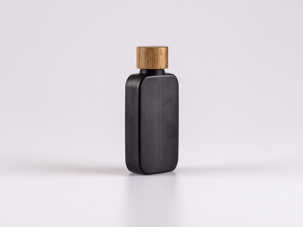 Flasche "Henry", 100ml, HDPE, mit Deckel Walnut