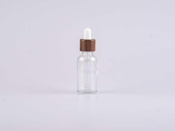 Klarglasflasche 30ml, mit Pipette Walnut