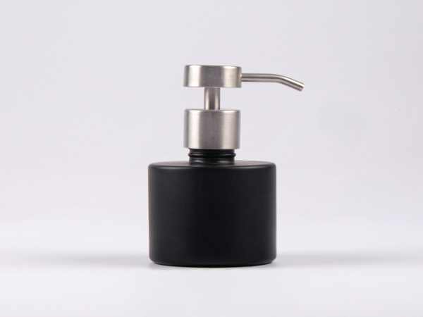 Schwarzglasflasche Lilly 130ml - Dispenser Edelstahl