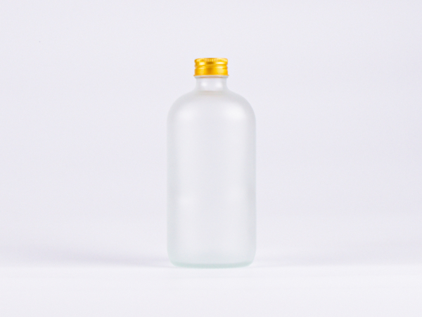 Glasflasche säuremattiert 500 ml - Schraubverschluss Aluminium
