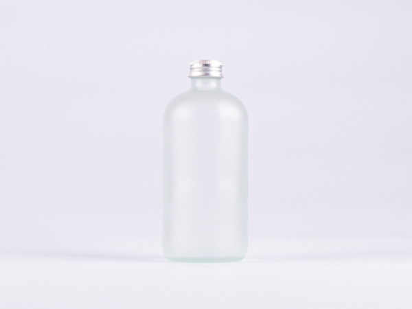 Glasflasche säuremattiert 500 ml - Schraubverschluss Aluminium