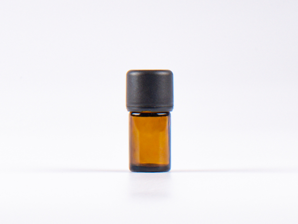 Braunglasflasche 5ml, mit Schraubverschluss & Giessring