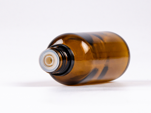 Braunglasflasche 100 ml - Tropfmontur Esche