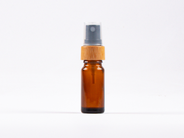 Braunglasflasche 10 ml – Zerstäuber Bambus